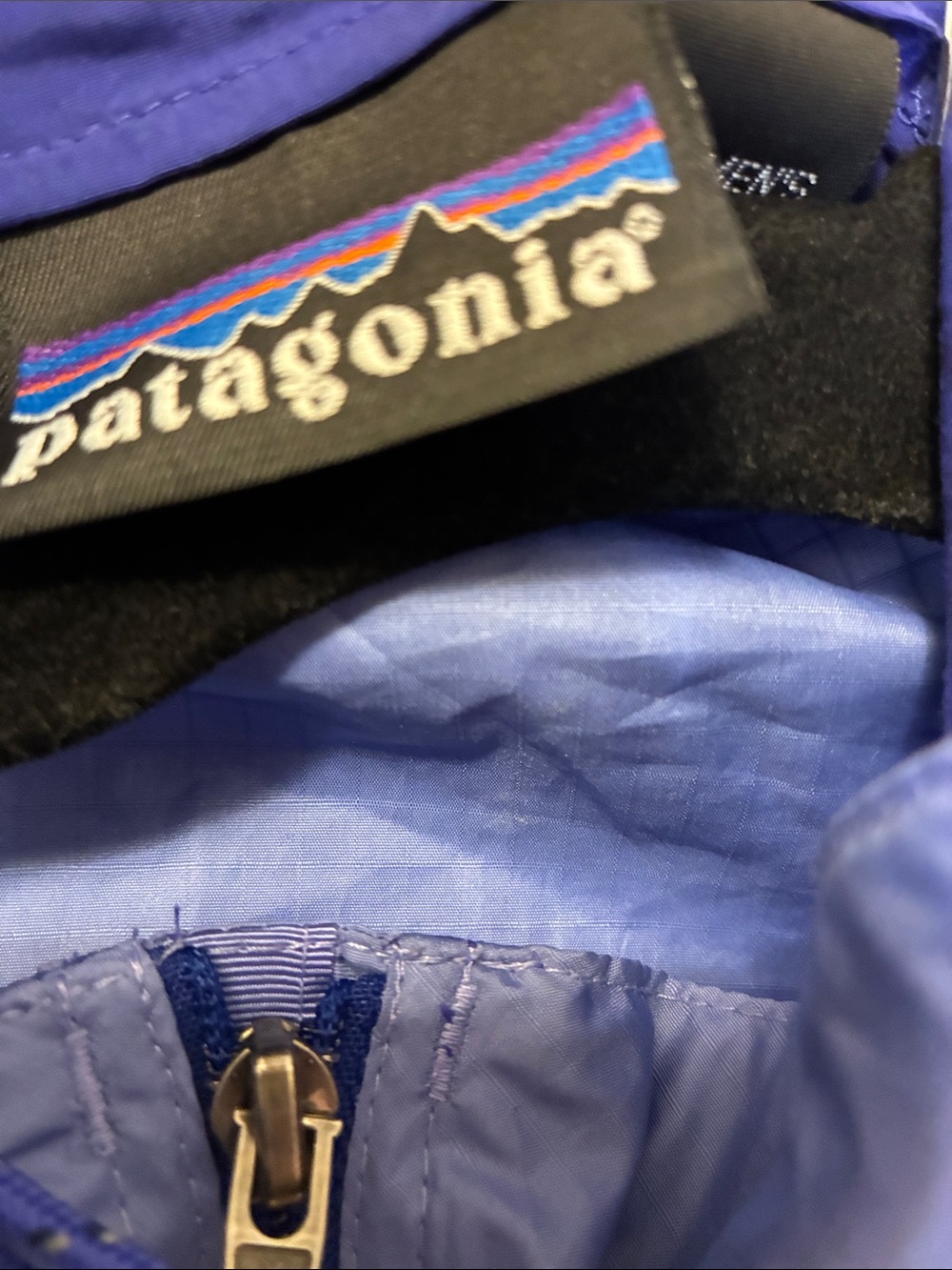 Patagonia Lightweight Periwinkle Blue Wind Shirt Jacket Large - Picture 5 of 5